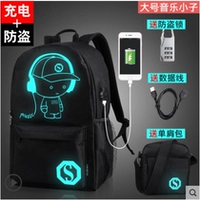 USB Black Luminous+Sweamd Bag+Cable+Lock Lock