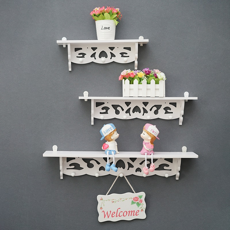 kệ decor phòng khách Giá sách treo tường kệ sách đơn giản hiện đại nền tường kệ trang trí tường phòng ngủ treo tường không đục lỗ khung sắt trang trí kệ trưng bày đồ chơi trẻ em