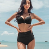 Поддерживающий сексуальный купальник, черные трусы