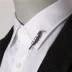 Thời trang nam tie clip kính lông cánh tie nhỏ clip trang trí cá tính phù hợp với trâm cài phụ kiện đôi ghim cài áo vest Trâm cài