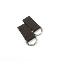 Темно -коричневая -коричневая полиэфирная хлопчатобумажная хрома D Buckle One Pare