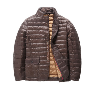 2018新品男式西装领羽绒服外套