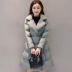 Chống mùa giải phóng mặt bằng mùa xuân và mùa thu bông quần áo nữ Hàn Quốc phiên bản của mỏng giảm béo dài khí cung áo bông mùa thu và áo khoác mùa đông Bông