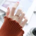 Nhật Bản và Hàn Quốc dòng người mạ vàng 18K tình yêu bằng thép titan ngón trỏ nhẫn nữ bầu không khí cá tính nhẫn sinh viên màu đỏ không phai