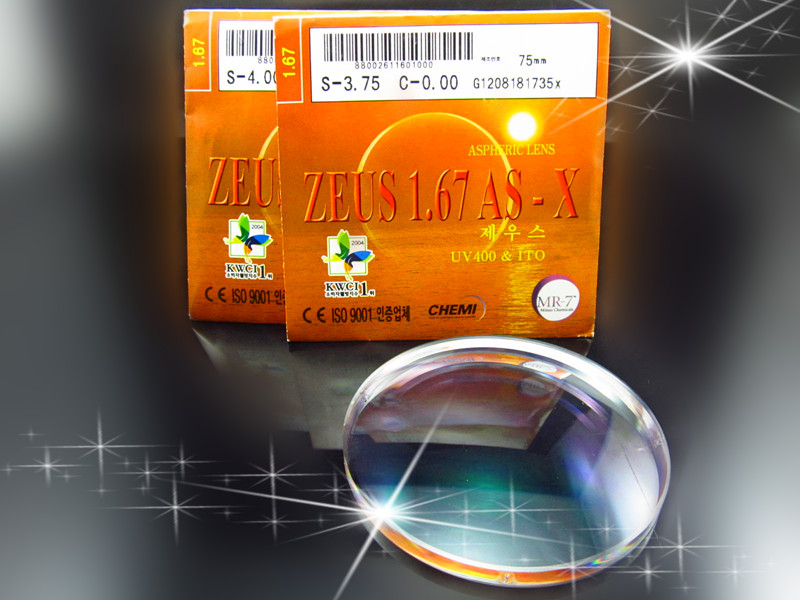 Gốc xác thực Kemi 1.67 aspherical resin kính siêu mỏng ống kính cận thị chống hàng giả niêm phong phim