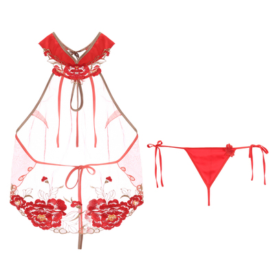 性感肚兜女宫廷红肚兜情趣内衣情调衣人性感古典结婚用火诱惑老公-淘宝网