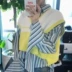 Cao đẳng gió mùa thu vest mới vest nữ Harajuku áo len retro V-Cổ lỏng ngắn len áo len áo công sở nữ Áo len