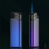 Ling Flame Short Metal Vacuum Creative Creative Creative Wind Wind and Fighting Lyter Homemess Supermarket Printing Новый пожар на индивидуальном огне