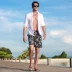 Nhanh chóng làm khô bãi biển quần của nam giới lỏng quần short giản dị với lót suối nước nóng boxer bơi thân bên bờ biển kỳ nghỉ quần quần thủy triều