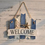 Добро пожаловать в дверь дома ресторан на стенах, декоративная тема морской темы средиземноморского стиля