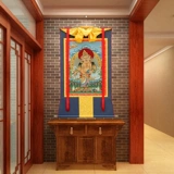 Huang Caishen Thangka Буддийская статуя подвесная картина украшение национальная вышивка ветряной вышивки