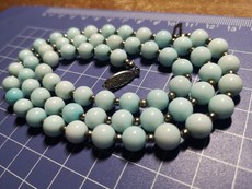 Украшения на шею 老外贸天河石珠串项链回流古旧珠宝首饰