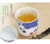 Chén sứ gốm sứ cốc sứ màu xanh và trắng đặt ly phong cách Nhật Bản hộ gia đình một chén sứ trắng nhỏ cốc thủy tinh - Trà sứ ly uống trà Trà sứ