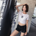 QTS chuyên nghiệp chạy nhanh chóng làm khô thoáng khí nữ lỏng mỏng yoga ngắn tay T-Shirt nửa tay áo thể thao quần áo tập luyện áo ba lỗ the thao Áo phông thể thao