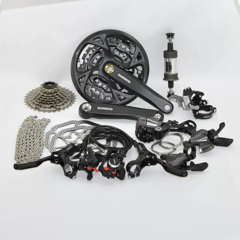 [Shimano M370 трансмиссия полный комплект 27-скоростей комплект для горного велосипеда 9-скоростной задний переключатель]
