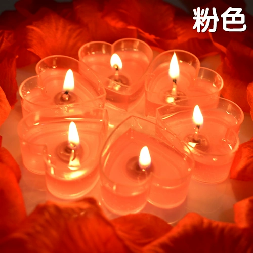 Сердце в форме желе с свечами без свеча романтическое предложение о любви на день рождения исповеди при свечах подарка