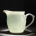 Gạch bóng màu xanh lớn cốc vuông celadon trà trà bong bóng trà Kung Fu phụ kiện trà ngọc sứ chén trà rò rỉ - Trà sứ