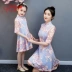 Phụ huynh và trẻ em mặc mẹ và phụ nữ Phong cách ăn mặc Trung Quốc 2020 phong cách nước ngoài mới - Trang phục dành cho cha mẹ và con