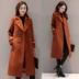 Chống mùa giải phóng mặt bằng 2018 mùa thu và mùa đông phiên bản Hàn Quốc mới của áo len mỏng lỏng lẻo trong phần dài áo len nữ thủy triều áo phao lông vũ nữ Trung bình và dài Coat