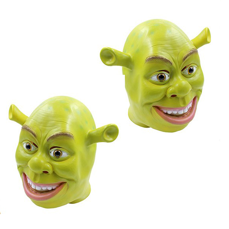 Halloween Party Green Shrek Latex Masks Funny Adult Movie Cosplay