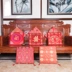 Kết hôn lễ hội phục vụ trà quỳ pad lớn màu đỏ của Trung Quốc tăng gấp đôi hạnh phúc ghế đệm gỗ gụ sofa đệm nơ ngồi phước lành - Ghế đệm / đệm Sofa thảm lót sofa Ghế đệm / đệm Sofa