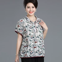 Летняя хлопковая футболка с коротким рукавом для матери, топ, в корейском стиле, большой размер