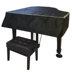 PU da bìa cao grand piano nhỏ gọn dày bông hình vuông nhỏ đàn piano bụi che chống thấm nước bảo vệ tay - Bảo vệ bụi bạt trùm máy giặt Bảo vệ bụi