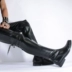 Giày bốt da cao quá gối đế dày ống cao bằng da sáng chế dành cho nam múa cột phiên bản Hàn Quốc của bốt cưỡi ngựa siêu dài đến đùi giày nam hiệu suất