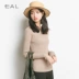 EAL lông mùa thu màu rắn phiên bản Hàn Quốc của cổ tròn tay dài đan đáy áo sơ mi Slim áo len nữ M27 Vòng cổ áo len