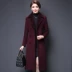 2017 mới phần dài Hàn Quốc phiên bản của áo len trung niên thời trang Mỏng mùa thu và mùa đông dày cashmere mẹ áo áo khoác nữ mùa đông Trung bình và dài Coat