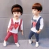 Quần áo bé trai mùa thu 2018 trẻ em mới mùa xuân và mùa thu Trẻ em phiên bản Hàn Quốc của bộ vest hai dây cho bé trai