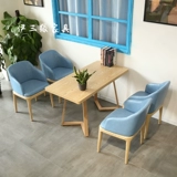 Западные ресторанные столы и стулья Комбинация простые переговоры и стул - это явная сеть отдыха Red Restaurant Dessert Milk Tea Shop Стол и комбинация стула