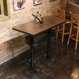 Retro Pure Solid Wood Bar Bar Bar Stool -это старый бар с высоким табуреткой, стол, стул, стул с высоким содержанием в промышленном стиле