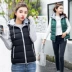 Mùa thu đông 2018 xuống áo cotton nữ phần ngắn Phiên bản Hàn Quốc size lớn Áo trùm đầu học sinh dày áo vest áo khoác nữ kaki Áo vest