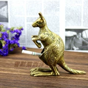 Đồng nguyên chất ba chiều kangaroo mô hình gạt tàn second-hand phương Tây bộ sưu tập hàng cũ đồng cũ Châu Âu và Mỹ hàng hóa nước ngoài