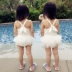 Cô gái Xiêm Áo tắm cho trẻ em Áo tắm cho bé gái Váy lưới màu trắng Trẻ sơ sinh Công chúa Salon Áo tắm quần áo trẻ em Đồ bơi trẻ em