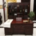 Dongyang mahogany đồ nội thất Indonesia gỗ hồng đen tủ sách bàn rộng gỗ hồng mộc học đồ nội thất bàn ghế kết hợp - Bộ đồ nội thất