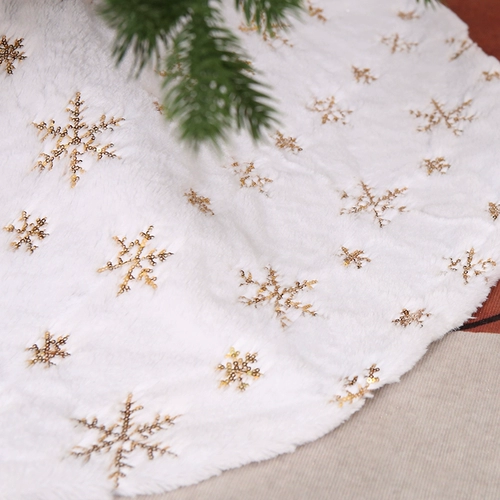 Белое сиденье, бархатный ковер, рождественский фартук, со снежинками