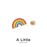 A Little彩虹胸针男女可爱金属徽章卡通别针学生勋章包包衣服装饰