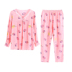Mùa hè và mùa xuân mỏng dài tay bông dày đồ ngủ của phụ nữ bông lụa đặt bông lụa dễ thương rayon kích thước lớn dịch vụ nhà Bộ Pajama