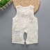 Mùa hè nam giới và phụ nữ bé ngắn tay jumpsuit gạc vest- phong cách bông bé 裆 裆 哈 quần áo 0-2 tuổi