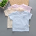 Bé mùa hè điều hòa không khí phù hợp với đồ lót trẻ em của trẻ em áo khoác mỏng cotton dài tay T-Shirt đặt mảnh duy nhất siêu mỏng 0-2 tuổi Áo thun