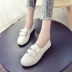 2018 mùa xuân và mùa thu phụ nữ mới của giày Hàn Quốc phiên bản của Velcro thấp để giúp nhỏ màu trắng giày phẳng sinh viên hoang dã giày thủy triều giày thường giày nữ sneaker Giày cắt thấp