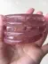 Tinh khiết dâu tây tự nhiên pha lê vòng tròn dải hẹp phiên bản rộng của vòng miệng hồng đào đào đào vòng đeo tay vòng tay phong thủy Vòng đeo tay Cuff
