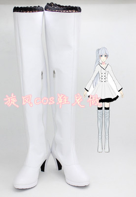 taobao agent C7655 RWBY, White Black, Black and Yellow Season 2 WEISS SCHNEE COSPLAY Shoes COS Shoes Custom