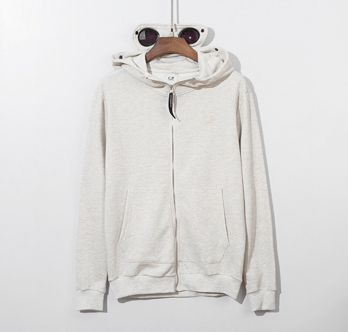 Gray WhiteC.P20ss Functional wind Lens Sweater men and women COMPANY Goggles Hooded Outdoor leisure CP loose coat