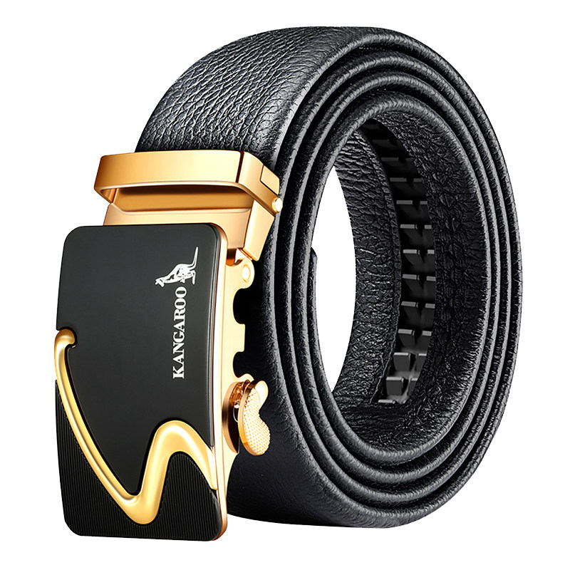 袋鼠皮带男纯牛皮自动扣腰带 40元券 券后价  59.