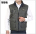 Mùa thu hai bên mặc cotton mỏng trung niên nam vest vest vai túi móc áo vest cá chụp ảnh du lịch áo khoác mùa hè nam Áo vest cotton