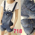 2018 mùa hè cô gái mới denim overalls bộ 12-15 tuổi trẻ em Hàn Quốc phiên bản của các dây đeo lỏng quần short Quần jean