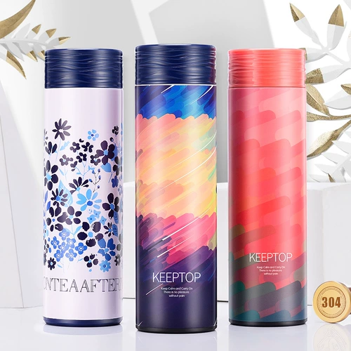 Модный вакуумный стакан подходит для мужчин и женщин из нержавеющей стали, портативная чайная чашка для влюбленных